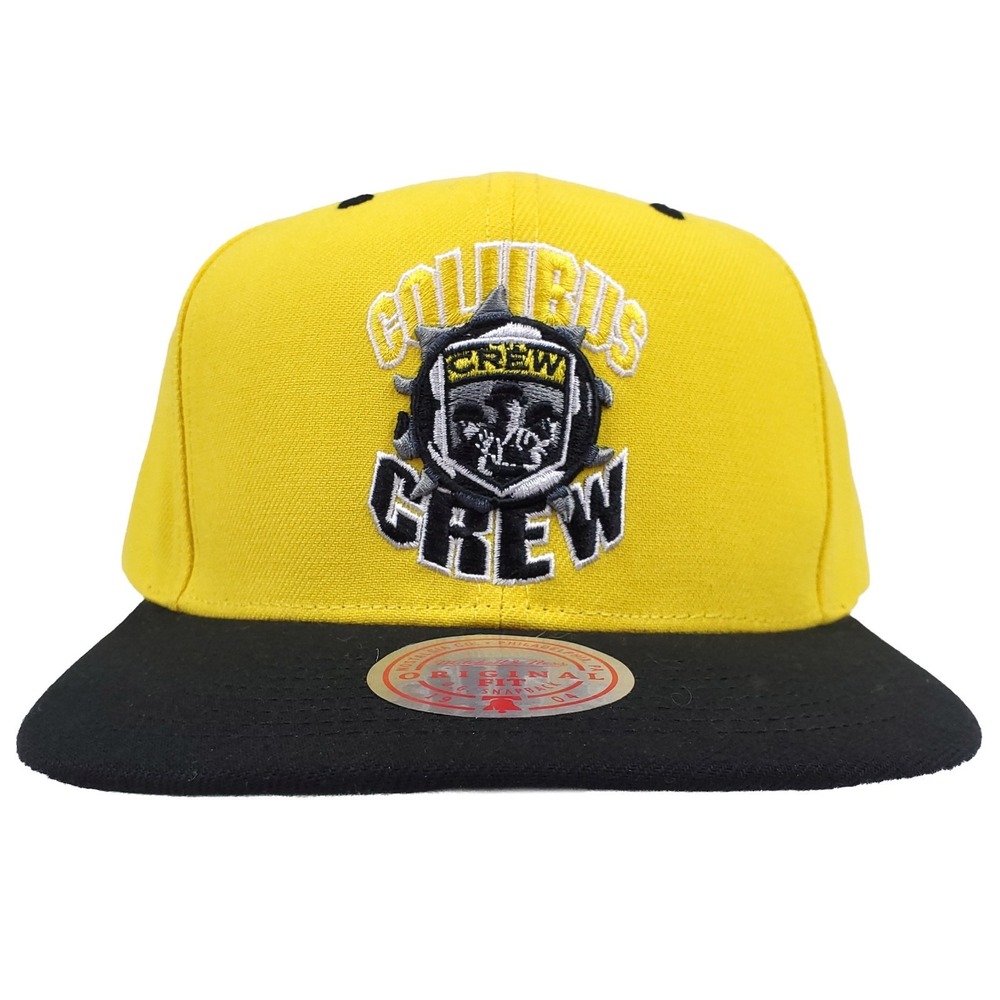 Columbus Crew Mitchell & Ness‎ MLS Snapback Hat Cap 3D Logo Yellow Black NWT